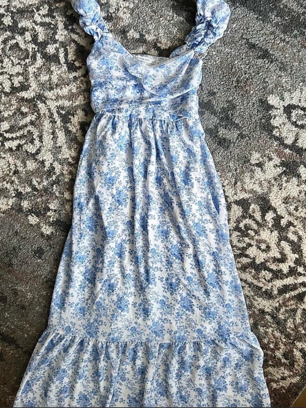 Altar’d State Blue Floral Maxi Dress
